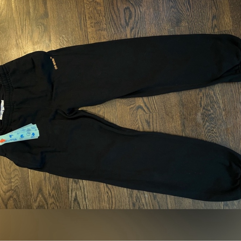 New off white black sweatpants with tags